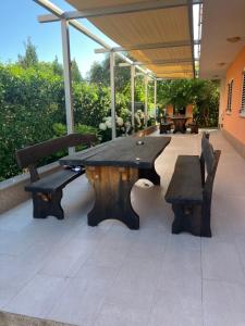 Patio nebo venkovní prostory v ubytování Apartments & Rooms Seaside