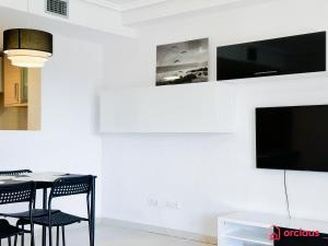 TV a/nebo společenská místnost v ubytování Le Soleil