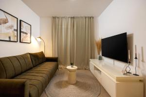 Μια τηλεόραση ή/και κέντρο ψυχαγωγίας στο Tomas garden lux apartment