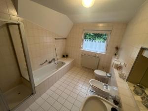 Koupelna v ubytování Ferienwohnung Meinerzhagen