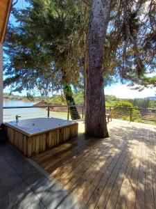Paisaje cerca de este chalet de montaña