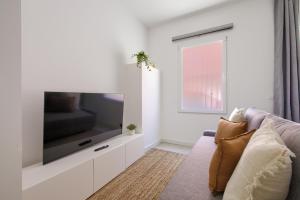 TV a/nebo společenská místnost v ubytování Flatiron apartment