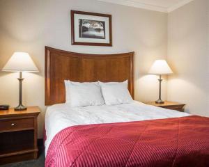 Ein Bett oder Betten in einem Zimmer der Unterkunft Clarion Inn & Suites at the Outlets of Lake George