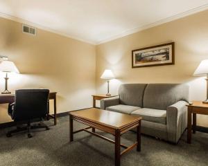 Ein Sitzbereich in der Unterkunft Clarion Inn & Suites at the Outlets of Lake George