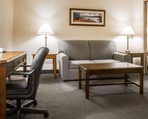 Ein Sitzbereich in der Unterkunft Clarion Inn & Suites at the Outlets of Lake George