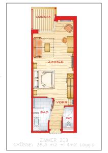 Půdorys ubytování Hotel Gambswirt