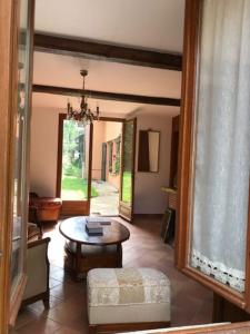 Χώρος καθιστικού στο Le gîte des Francs Bourgeois