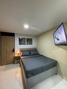 Postelja oz. postelje v sobi nastanitve Hostelfc Usaquen