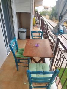 Balkón alebo terasa v ubytovaní Eleonas Apartments