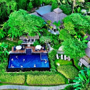 an aerial view of a resort with a swimming pool at Fern Resort Mae Hong Son in Mae Hong Son