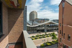 a view of a city from a building at New Suite On Hotspot Location With Fast Wifi in Tilburg