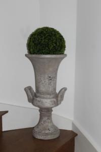 a vase with a plant in it sitting on a table at Villa des Glycines in Thouars