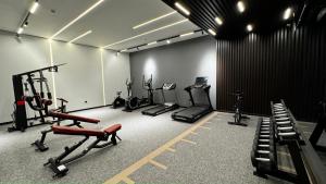 Fitness centrum a/nebo fitness zařízení v ubytování Hotel Sultan