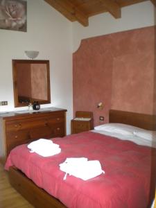 Letto o letti in una camera di Bed and Breakfast Cappeler