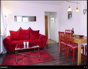 Χώρος καθιστικού στο Haus Strandläufer Wohnung 4