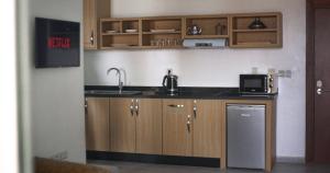 A cozinha ou kitchenette de Appart-Hotêl Résidence TITANIC