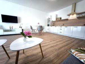 Kuchyň nebo kuchyňský kout v ubytování Apartmány Karpatia s privátnym parkovaním