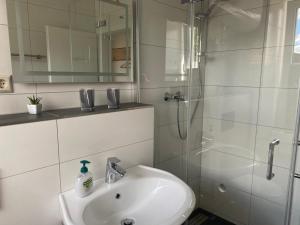 Koupelna v ubytování Wohnung im Zentrum