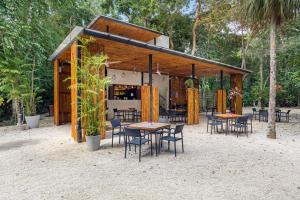 Zahrada ubytování MBH Maya Bacalar Hotel Boutique