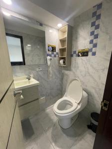 Koupelna v ubytování Hotel AMBAR KING
