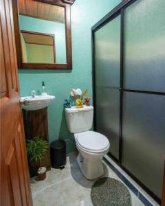 Ένα μπάνιο στο Mini apartamento con vista al Volcán Arenal