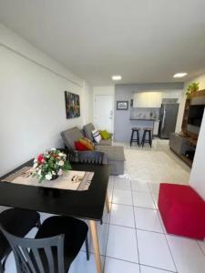 Η κουζίνα ή μικρή κουζίνα στο Apartamento a Beira mar