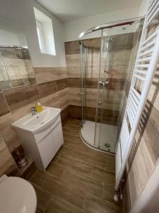 Koupelna v ubytování Apartmány Ferie