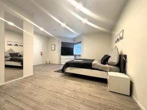 Ein Sitzbereich in der Unterkunft Simplex Stays Hotel Quartier 8