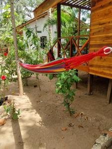 a hammock in front of a house at River Point in Pottuvil