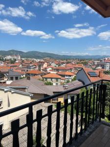 a view of a city from a balcony at Villa Lena in Ohrid