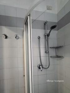 Koupelna v ubytování Albergo Acampora