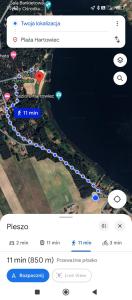 a screenshot of a cell phone with a map at GreenKris in Ostaszewo +19 photos
