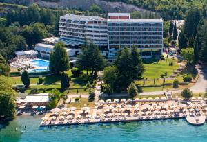 an aerial view of a hotel and a resort at Hotel Bellevue - Metropol Lake Resort in Ohrid