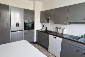 Η κουζίνα ή μικρή κουζίνα στο Maison arborée à Gurgy