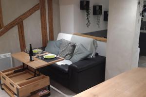 Posezení v ubytování Gîte le Chaudron