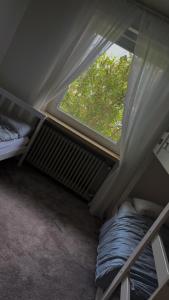 a room with two bunk beds and a window at Alaa in Bad Fallingbostel