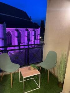 Balkón alebo terasa v ubytovaní Charmante Vue et repos assuré