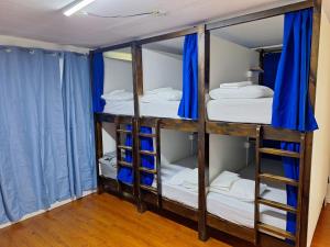 Ένα ή περισσότερα κρεβάτια σε δωμάτιο στο Carolina Hostel