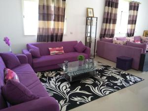 Χώρος καθιστικού στο Appartement moderne vue sur mer assilah marina golf