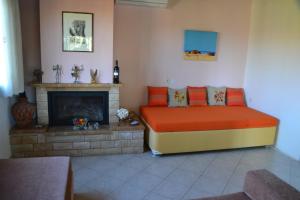 Ένα ή περισσότερα κρεβάτια σε δωμάτιο στο Olive tree villa