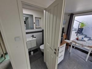 Koupelna v ubytování Apartment am Rathaus