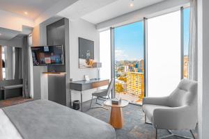 TV a/nebo společenská místnost v ubytování Onyx City Center + 37 fotografií
