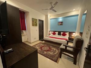 Airport Hotel Port View客房内的一张或多张床位