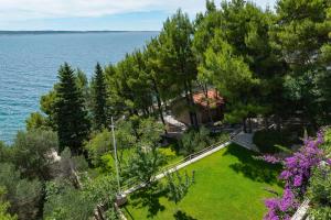 an aerial view of a park next to the water at Candela, No 3 in Starigrad-Paklenica