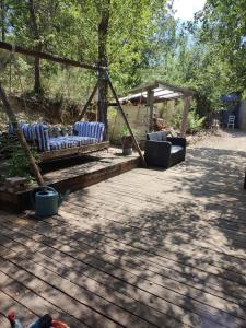 Zahrada ubytování Chalet en bois dans la forêt