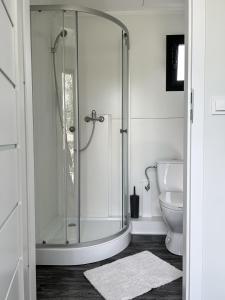 Koupelna v ubytování TINY HOUSE mezi sklepy