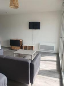 Μια τηλεόραση ή/και κέντρο ψυχαγωγίας στο Studio avec balcon +4 φωτογραφίες