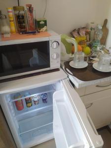 Kuchyň nebo kuchyňský kout v ubytování Gonda Apartments