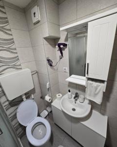 Koupelna v ubytování Apartman Muzika Jagodina + 20 fotografií