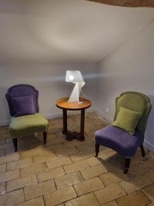 Posezení v ubytování Château des Charmes